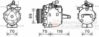 VAN WEZEL 3200k224 -  Компрессор, кондиционер